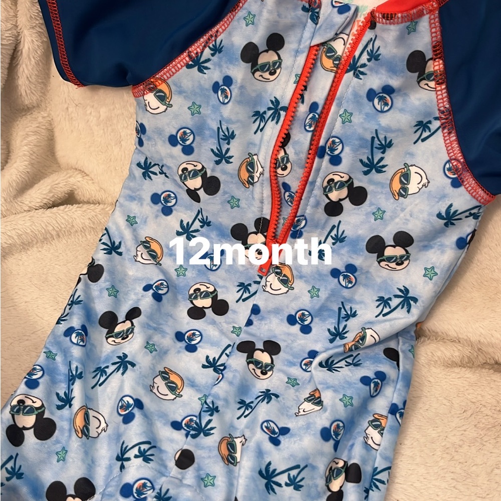 Disney Mickey Mouse Blue and Red Kids Rashguard
